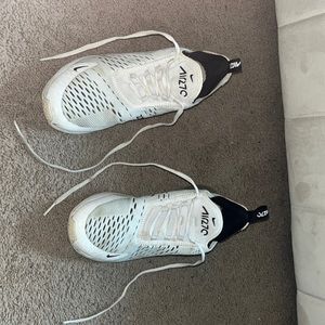 I’m selling White Air mar 270. They are every worn and has quite a few stains!!!